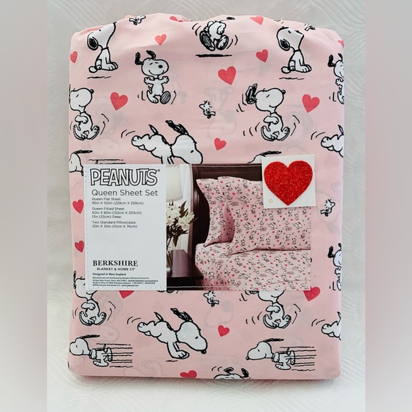 Peanuts Snoopy Happy Hearts Valentine Sheet Set - Queen - Picture 2 of 5